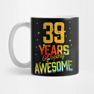 39 Years Of Being Awesome Gifts 39th Anniversary Gift Vintage Retro Funny 39 Years Birthday Men Women Mug